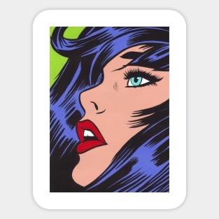 Comic Pop Art Woman Sticker